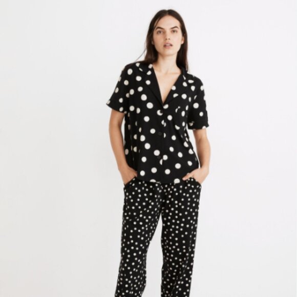 Madewell Polka Dot Pajama Top - Picture 1 of 3